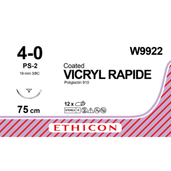 Vicryl Rapide 4-0 PS-2 Prime 75cm Suture Undyed