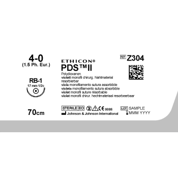 PDS II 4-0 17mm RB-1 70cm Violet