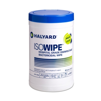 Halyard Isowipe Disinfectant Bactericidal Wipes - Tub