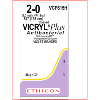 Coated Vicryl Plus 2-0 Ties 135cm No Needle Suture Violet