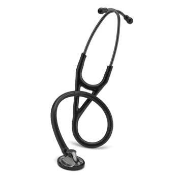 3M Littmann 2176 Master Cardiology Stethoscope - Special Finish All Black; Smoke Chestpiece