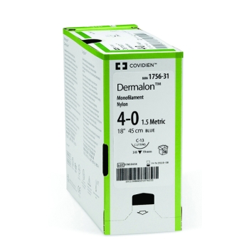 Dermalon 4-0 C-13 19mm 45cm Suture