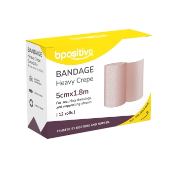 bpositive Bandage Heavy Crepe 5cm x 1.8m
