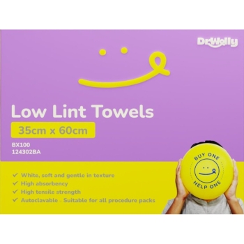 Towel Low Lint 35 x 60cm Dr Welly