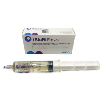 iAluRil Prefill Sterile aqueous solution of hyaluronic acid sodium salt (1.6% - 800 mg/50 ml) and sodium chondroitin sulphate (2% - 1 g /50 ml) and calcium chloride (0.87% - 440 mg/50 ml)