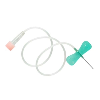 Surflo Winged Infusion Sets 21G x 19mm Long Tube 30cm Green