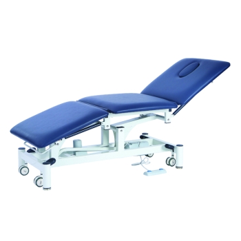 3 Section Bariatric Hi-Lo Table Navy Blue