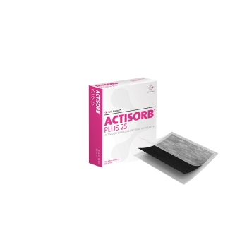 Actisorb Plus 25 Charcoal with Silver 6.5cmx9.5cm