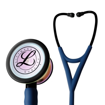 3M Littmann 6242C Cardiology IV Stethoscope; Navy Satin-finish Tubing; High-Polish Rainbow Chestpiece; Black Stem And Headset