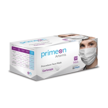 PrimeOn Artemis Procedure Face Mask Level 2 with Earloops White