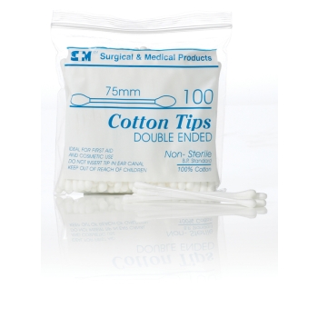 Cotton Tips 7.5cm Double Ended