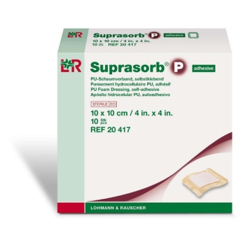 SUPRASORB P ADHESIVE 10CM X 10CM