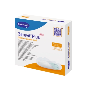 Zetuvit Plus Silicone Border Oval 13 x 15.5cm