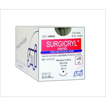 Surgicryl Rapid 5-0 12mm 75cm Undyed