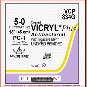 Coated Vicryl 5-0 13mm PC-1 45cm