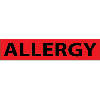 Labels Allergy Red