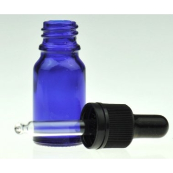 Bottle with Dropper 10ml Blue Glass Pharm