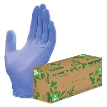 Avalon Biodegradable Nitrile Powder-Free Exam Gloves - Small